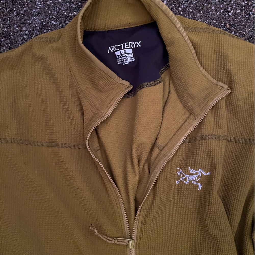 Arc'teryx Mustard Yellow fleece Jacket with Zip Pockets - Picture 2 of 5